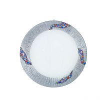 Kolarz - serena - Plafonnier encastré à motif en verre design chrome poli - Motif Kiss Silver, 2x E27