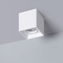 Efectoled - Plafonnier Space Carré Blanc avec Ampoule GU10 2700K Blanc chaud