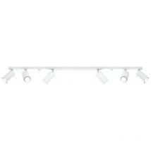 Plafonnier Spot Orientable Blanc pour 6 Ampoules GU10 - silamp
