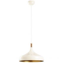 Cristalrecord - Plafonnier suspension blanc et or Modèle 25