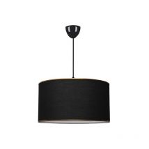 Plafonnier suspension luminaire e27 noir d38x21cm