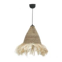 Jardibricodeco - plafonnier suspension luminaire en jute abat jour 30x84cm