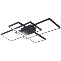 Jardibricodeco - plafonnier suspension luminaire led métal noir 105x60x7 cm