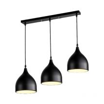 Jardibricodeco - plafonnier suspension luminaire métal noir 50x17x120 cm