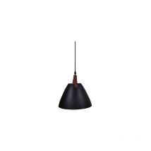 Plafonnier suspension série 'Dianza' E27 (40W maximum 230V) IP20 Ø27cm couleur noir et cuir