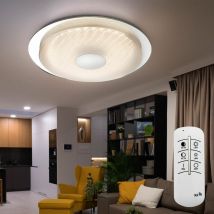 Plafonnier télécommande dimmable led plafonnier de chambre à coucher avec feuille effet 3D, couleur de lumière réglable, 24W 1700lm, d 45 cm