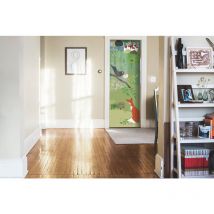 Sticker Mural Corbeau et Renard, Déco Chambre Bébé/Enfant, 83x204cm, Idée Cadeau Enfant, Décoration Murale Originale