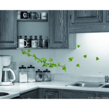 Sticker Autocollant Photo Branche de Lierre, Décoratif, 30 cm x 21 cm, Lot de 2