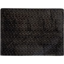 Plaid Doux et Cosy avec Motif d'Étoiles Alazeya 130 x 180 cm en Polyester Noir et Doré Pour Décorer Votre Lit ou Canapé Beliani