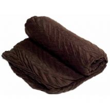 Chevron - Plaid à motifs chevron chocolat 130x170
