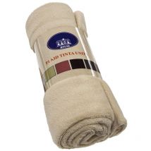 Plaid Couverture Doux Velouté Pile Chaud Duveteux Enveloppant Sofa Lit Fauteuil Crème - 200x220 cm