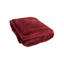 Plaid Cutie Polyester Rouge Cerise - l 180 x l 130 x h 3 cm