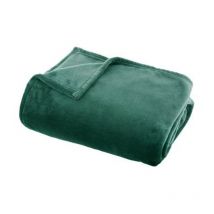 Plaid Doux Uni 'Flanel' 130x180cm Vert