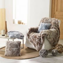 Plaid effet fourrure - 180 x 220 cm - Cocooning