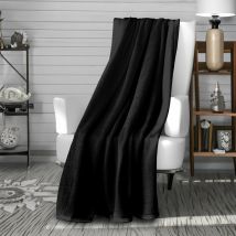 Plaid en flanelle 140x200 cm calin noir, par Soleil d'Ocre