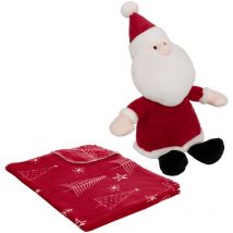 Plaid + peluche père noël - Atmosphera créateur d'intérieur