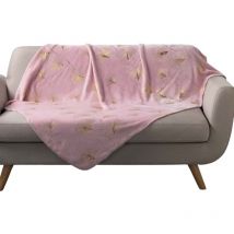 Plaid flanelle 125 x 150 cm bloomys rose