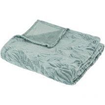 Plaid flanelle Roy bleu 180x230cm Atmosphera Créateur D'intérieur
