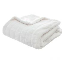 Plaid fourrure 120 x 160 cm Atmosphera - Blanc