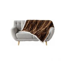 Plaid imitation fourrure grizzly - 125 x 150 cm