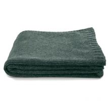 Manta de chenilla de poliéster, verde, L.130 x L.170 cm Centrale Brico