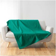 Plaid Jete de lit fauteuil 220 x 240 cm Lucilia emeraude
