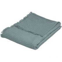 Plaid jete de lit widdy bleu celadon 130 x 180 cm