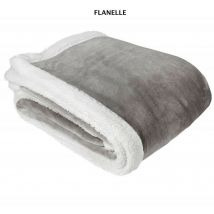 Plaid micro fourrure double face 'Week end' Toison D'or Week end Flanelle - 130 x 150 cm