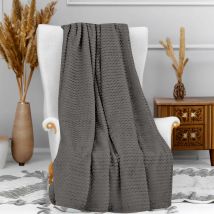 Plaid cocooning 120x160 cm Gris