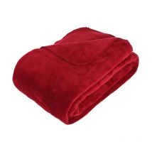 Plaid Microfibre 'Doa' 180x230cm Rouge