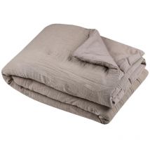 Plaid ou Edredon en gaze de coton 125 x 150 cm Pop color beige