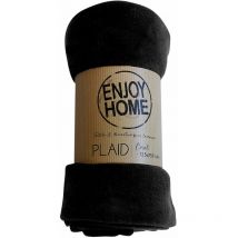 Plaid Polaire 125 x 150 cm TRENDY Noir