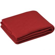 Plaid Polaire Collection Uni 125 x 150 cm Rouge