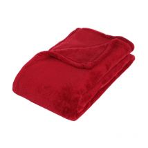 Plaid Polaire "Microfibre" 125x150cm Rouge