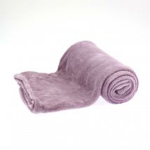 Plaid polaire microfibre Parme