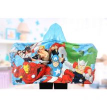 Plaid Poncho in flanella Avengers Multicolor