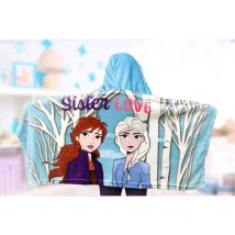 Plaid Poncho in flanella Frozen Sister - Multicolor