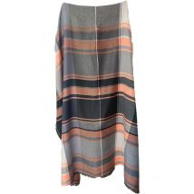 Plaid shetland 130x170 cm gris et saumon