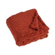 Plaid "Snow" Terracotta - 130x150cm - Terre cuite