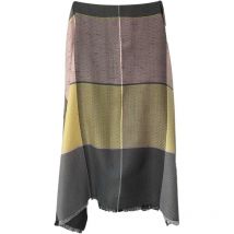 Plaid swans 130 x 170 cm rose boutonné gris moyen jaune