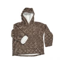 Plaid Sweat à Capuche 'Embosse' 85x118cm Marron