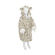 Plaid Sweat Capuche Enfant 'Léopard' 60x95cm Ocre