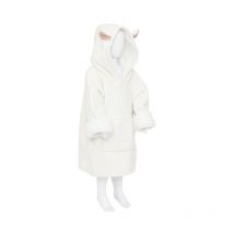 Plaid Sweat Capuche Enfant 'Mouton' 60x95cm Blanc