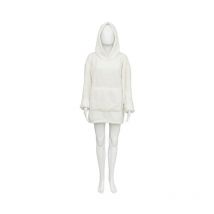 Plaid Sweat Imitation Fourrure 'Teddy' 70x106cm Blanc
