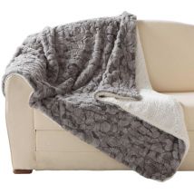 Plaid tout doux 125 x 150 cm Eskimos marron glace