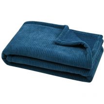 Plaid velours côtelé Clayton - Bleu canard