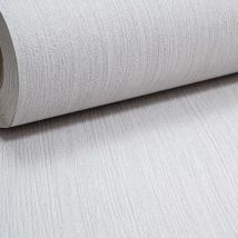 Ugepa - Plain Mid Light Neutral Grey Textured Wallpaper Modern Quality Designer Decor