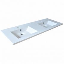 Plan de toilette glam 120 cm / Blanc/