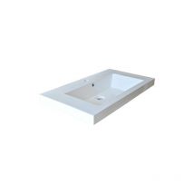 Plan de toilette glam 2 80cm / Blanc/ 46x12x80