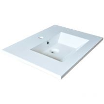 Plan de toilette glam 60cm / Blanc/